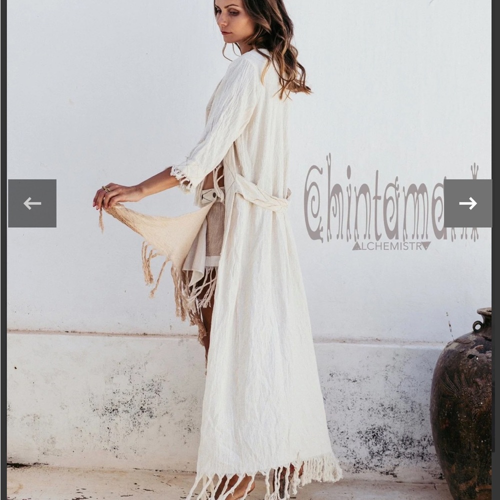 Organic long cardigan robe. Gorgeous goddess like.